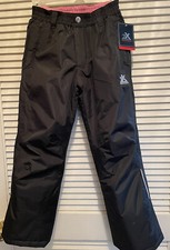 Zero Exposure ZeroXposur Black Pink Girls Ski Snow Pants Size 7-8 New With Tags