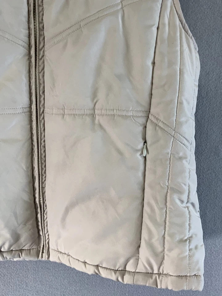 Chaqueta sin mangas 10000 pies sobre el nivel del mar para mujer mediana acolchada cremallera frontal, chaleco Foto 3 de 4