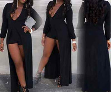Sexy Party Street Wear Short inner Long Maxi Dress US STOCK #130