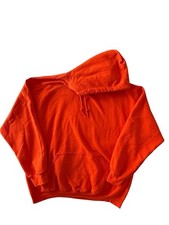 Gilden Heavy Blend Plain Orange Hoodie Sweatshirt With Drawstring Sz XL Unisex