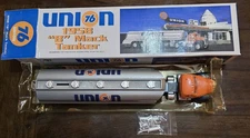16" Tanker Banker Big Rig Union 76 -1958 "B" Mack Tank Fuel Trailer & Truck Bank