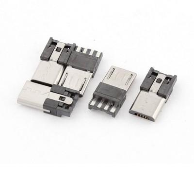 5Pcs Type B Micro USB Male 5 Pin Jack Port Socket Connector Repair Parts
