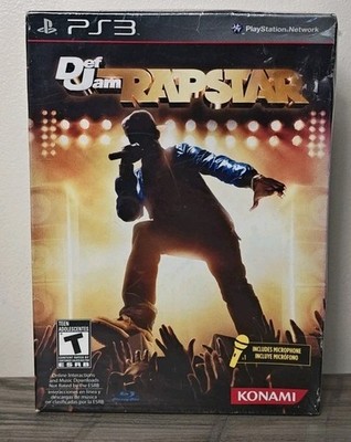 NEW SEALED Def Jam Rapstar w/ Microphone Complete Sony Playstation 3 PS3 Konami