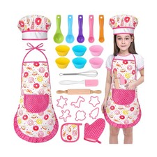 GIFTINBOX Kids Cooking Sets Real, 25 Pcs Kids Baking Set with Chef ... Fast Ship