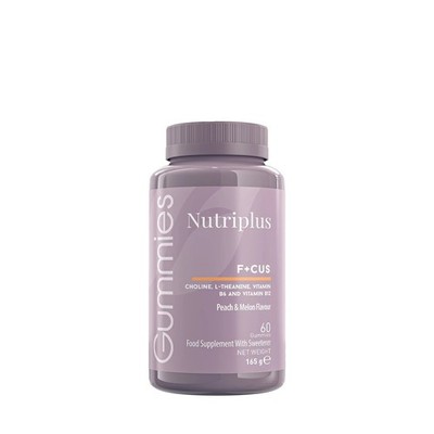 Nutriplus Focus Gummies Brain Boost Cholin B6 B12 Vegan Zuckerfrei 30ct