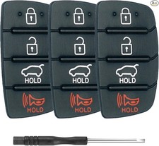 Key Fob Rubber Button Replacement Fits for Santa Fe Sonata 2013-2019 Keyless Ent
