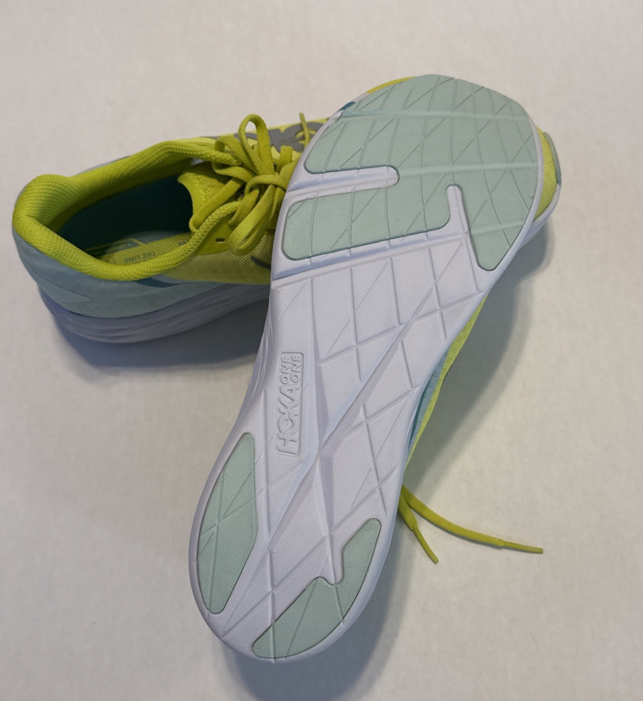 Hoka One One Unisex Rocket X Men’s 10 Women’s 9 Yellow Aqua Running Training thumbnail 5