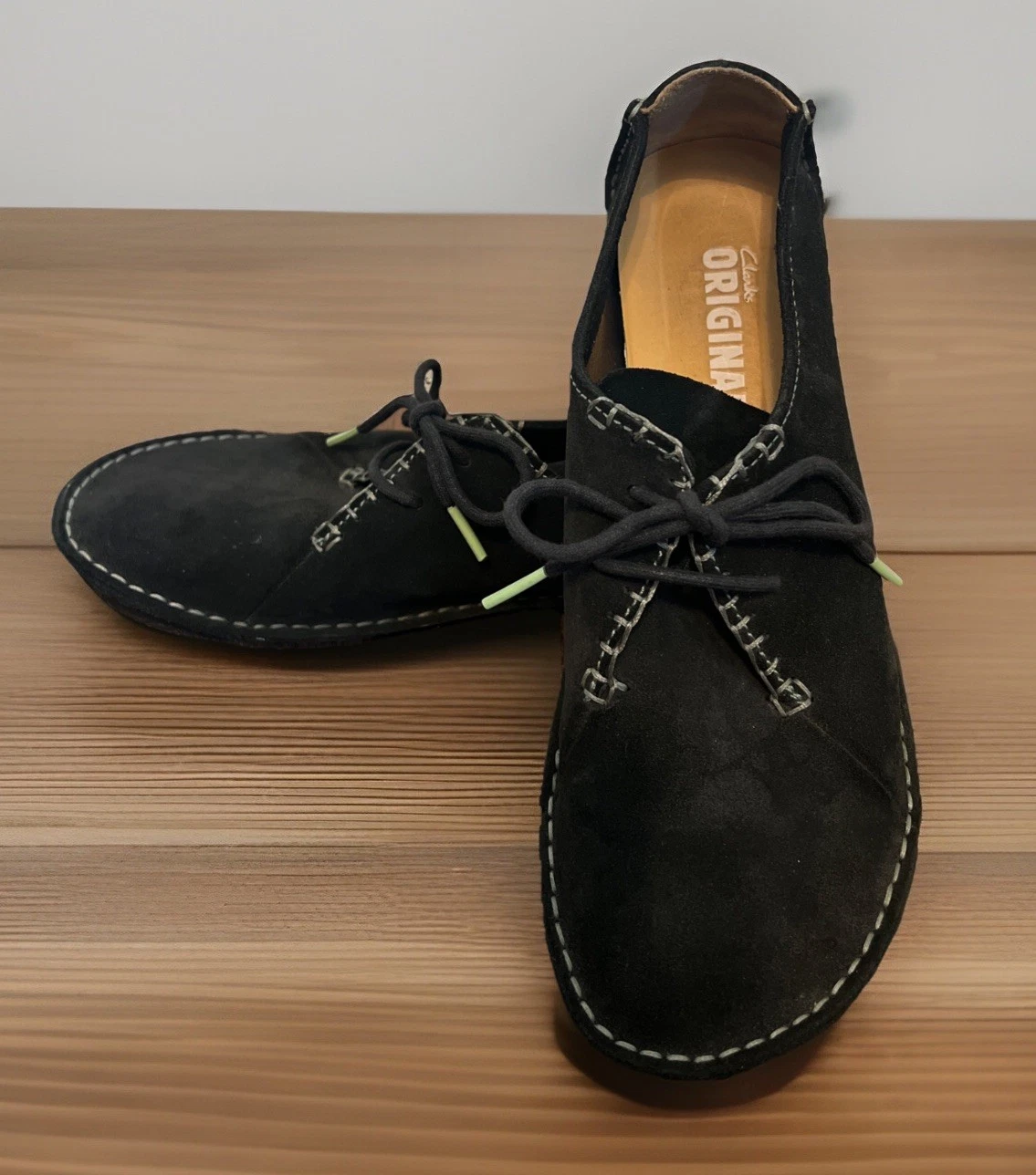 Scarpe Oxford Clarks Faraway Field donna 11 M nere scamosciate suola crepe