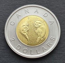 *** 2$  CANADA  TOONIE  2014  ***  SPECIMEN  ***  BABY  RACOONS  ***