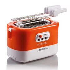 Ariete Toastime Tostapane con Pinze 159 9 Gradi di Doratura 700W Bianco Arancio