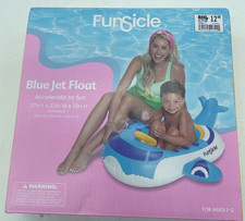 Kids Baby Children Blue Jet Inflatable Pool Float Ages 1-2 33x37x12