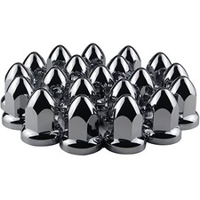 33mm Chrome Lug Nut Covers Push On,ABS Chrome Plastic Push-on Bullet Flanged