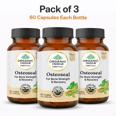 Organic India Osteoseal 60 Capsules Ayurvedic Bone Health Herbal 3 Pack