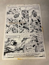 OUR ARMY AT WAR #284 original comic art 1975 MEDAL HONOR ELROD SHOT GRENADE