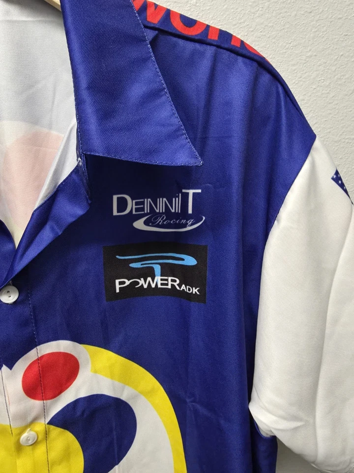 Camiseta deportiva Ricky Bobby Talladega Nights para hombre XL Wonder Bread con botones Foto 3 de 4