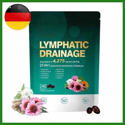 Lymphatic Drainage Supplements, 240 Softgels, 4275mg Lymph System Support