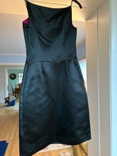 Elle Tahari Little Black Dress--Satin, Spaghetti Strap, Size 2