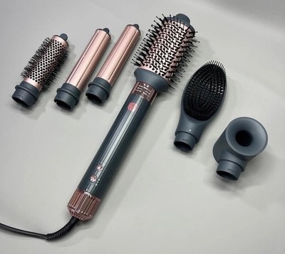 6 in 1 Hair Magic Dryer Bürste Heißluft Lockenstab Glätteisen Schnelltrocknend High Speed