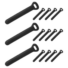 15 Pcs Leather Zipper Puller, 2.6" Zipper Sliders, Bright Black
