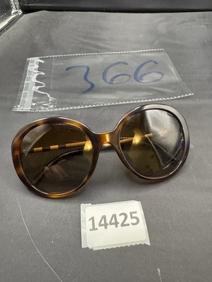 BURBERRY B 4239-Q 57-19 140 3N Black Tan Plaid/Gradient Oversized Case