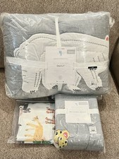 NEW Pottery Barn Kids Silly Safari Twin Quilt, Sham, Pillowcase, Jungle Animals