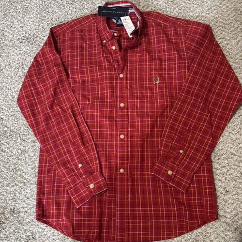 Tommy Hilfiger Langarm Hemd mit Knopfleiste Größe L Ted Check Jungen Neu mit Etikett - Bild 2 von 5
