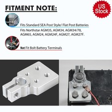4 spot flat multi connection battery terminals for car audio SAE top post
