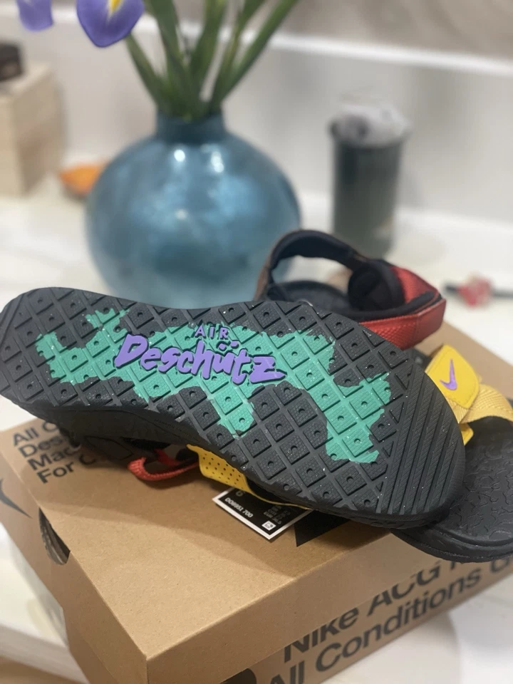 耐克 ACG Air Deschutz 黑色蓝绿色橙色黄色凉鞋女式男式 — 第 2/4 张图片