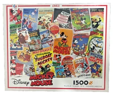 Disney Mickey Mouse 1500 Piece Jigsaw Puzzle Ceaco Vintage Comic Cover Collage