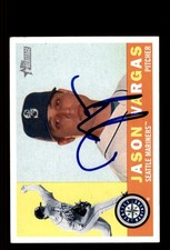 Signed Baseball Card Auto Jason Vargas 2009 Topps Heritage #597 Seattle Mariners