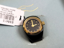 Orologio Fossil Anello Quarzo Quadrante Nero Orologio Donna ES5413 Nuovo con etichette