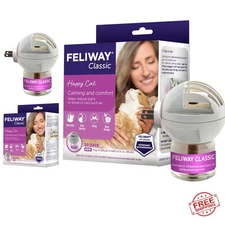 Classic 30 Day Cat Calming Plug In Pheromone Diffuser Starter Kit, 48ml - Hel...