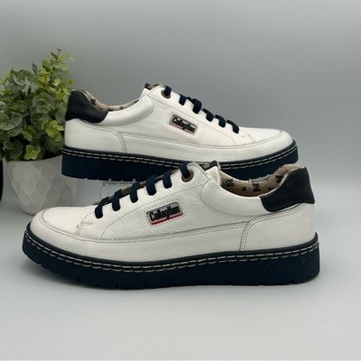 Callaghan Men s Comfort White Leather Sneakers Shoes Size 8