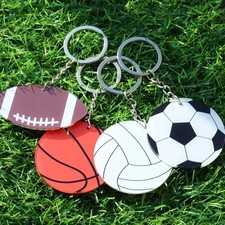 Handmade Acrylic Keychain Football Baseball Basketball For Fans