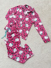 NWT Hello Kitty Y2K Womens Pajamas Cozy plush fleece PJs by Sanrio  Pink Sz M