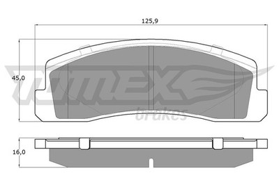 Bremsbelagsatz Scheibenbremse TOMEX Brakes TX 12-16 für LADA NIVA 2121 2131 2120