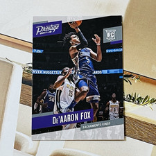 Panini 2017-18 Prestige De'Aaron Fox Rookie #155 Sacramento Kings NBA Card. rookie card picture