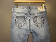 True Religion Jennie Curvy Jeans Womens 28 Light Wash Mid Rise Skinny Denim