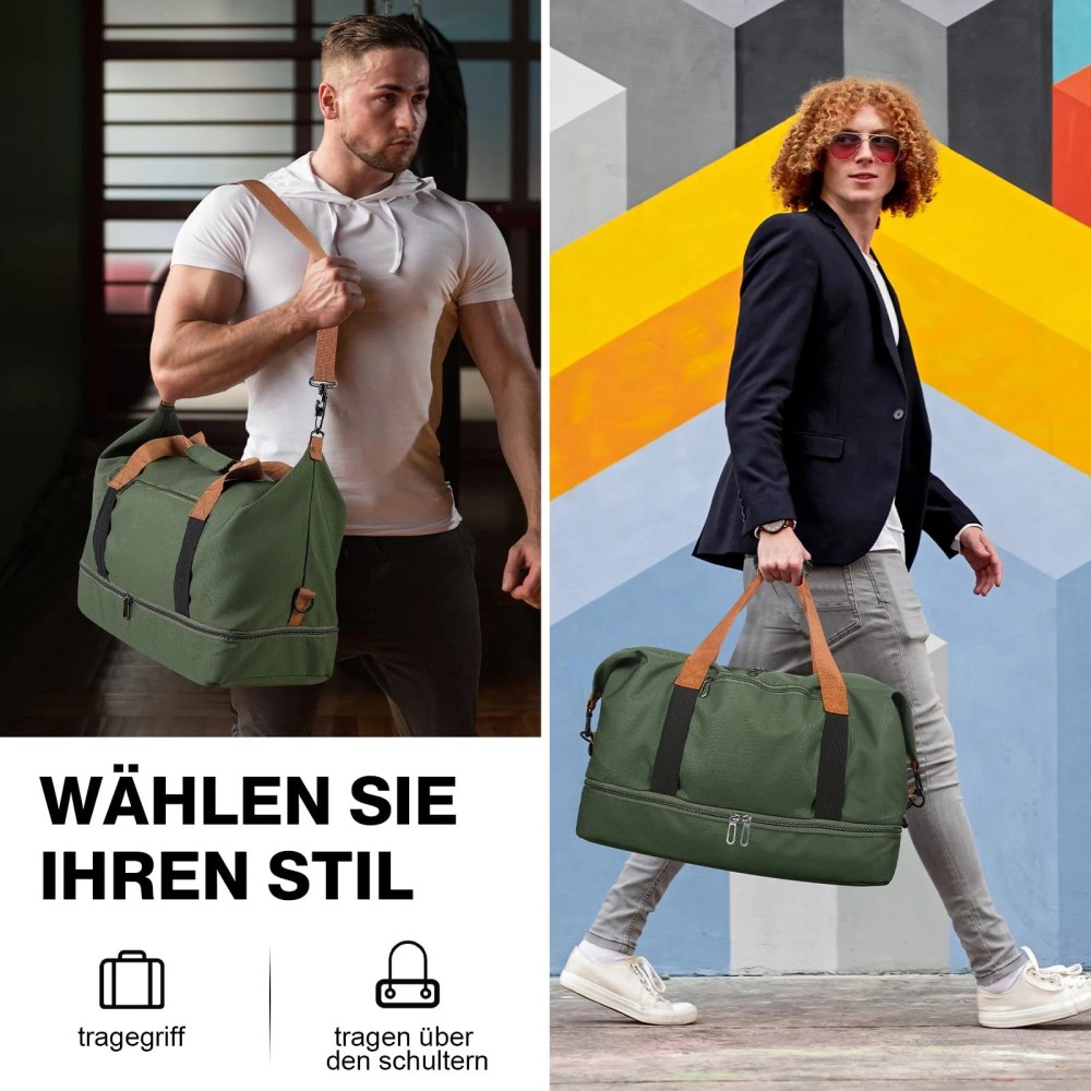 Reisetasche Groß Sporttasche Herren Damen Reisetaschen mit Nassfachund Schuhfach Ansicht 14