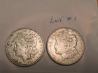 New ListingLot of 2 Bullion Morgan Silver Dollars 1921 Two 90% Silver $1 US Coins