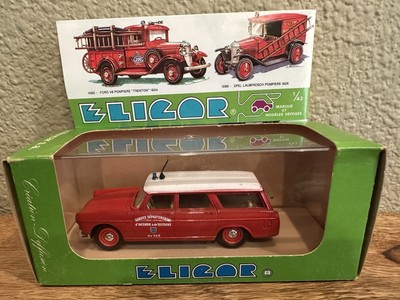 ELIGOR PEUGEOT 404 Fire Chief Service Support Car No. 1140 POMPIERS 1964 1:43