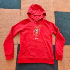 San Francisco 49ers Hoodie Youth Medium 10/12 Red Football Pullover Fleece Z0d