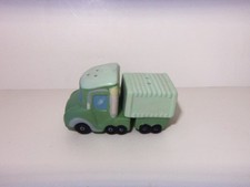 Vintage Green Truck Salt Pepper Shakers Unused