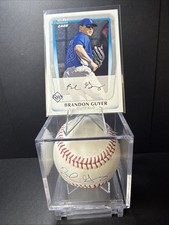 BRANDON GUYER Signed Baseball & Autographed 2011 1st Bowman Card Lot Tampa  ?