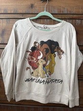 Vintage Disney Lion King Reversable Sweatshirt L Hakuna Matata Simba Scar 90s