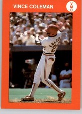 1985 Kondritz Invincible Vince Coleman MLB Baseball Trading Cards Pick From List