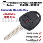 ID46 MIT8 Suitable for Mitsubishi Pajero NS NT NW  2006-2014 Remote Key Fob