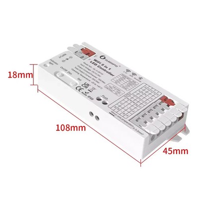 Wifi&Bluetooth 5 in 1 LED Strip Controller 20A RGBCCT RGBW RGB CCT WWCW Dimmer W