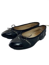 CHANEL Flat Pumps EU37.5 US7 Black
