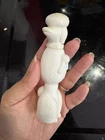 Vintage Avon Milk Glass Poodle Dog Sitting Up Perfume Bottle